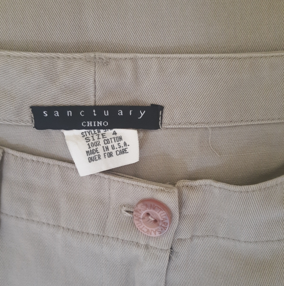 Sanctuary vtg chino khaki skirt sz 4 *B - Picture 5 of 5